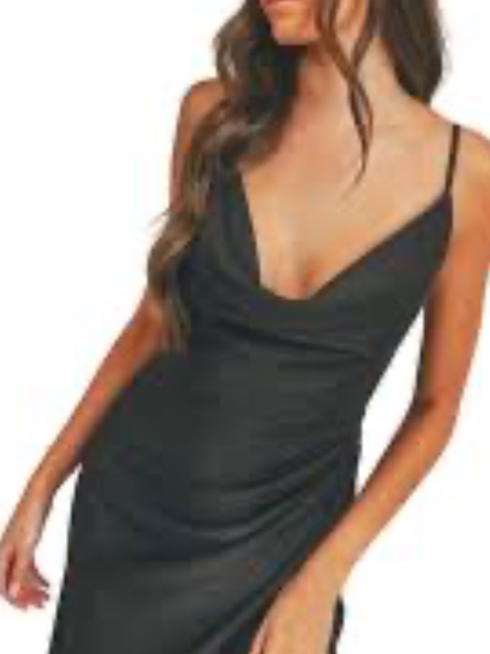Strapless Black Slip Dress – Elegant Evening Dress